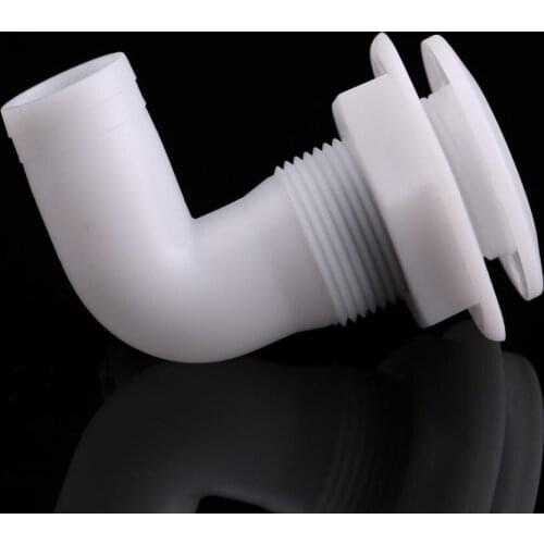 1 Inch Hose White 90 Ddgree Thru-Hull Fitting Hose Connector for Boats New