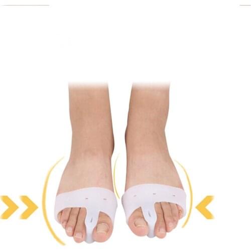 1Pair Silicon Gel Foot Corrector Toe Separator Thumb Valgus Protector Bunion Adjuster Hallux Valgus Guard Feet Care