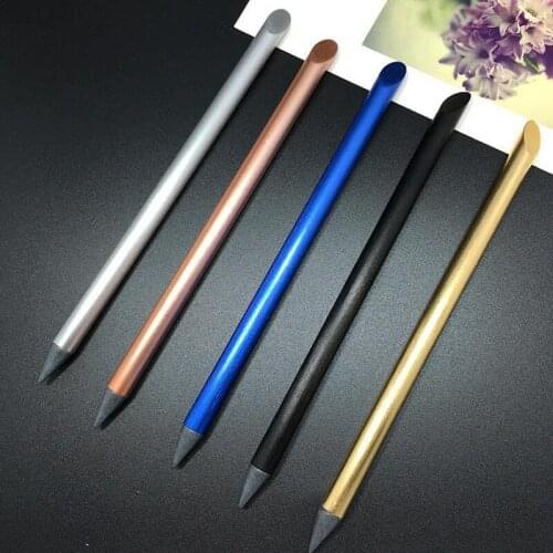 1 Pcs Metal Inkless Beta Pens No-ink Painting Writing Papelaria Caneta Office & School Supplies + Replacement Nib Free