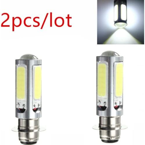 2pcs/lot Fog Headlight Bulb Light White COB LED MotorBike/Cycle ATV Truck PX15d P15D25-1 Lamp Bulbs Support Dropshipping