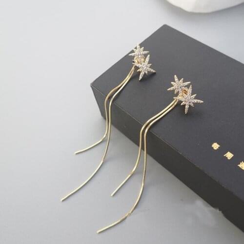 2020 New Gold Color Long Tassel Dangle Earrings for Women Wedding Drop Earring Fashion Jewelry Gifts