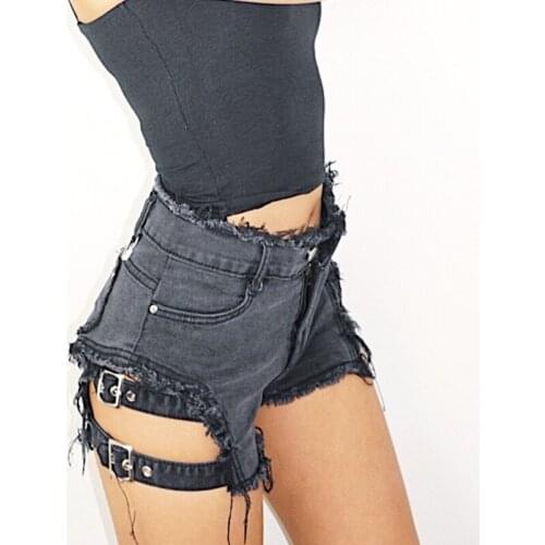 2020 Real Cotton Regular Women Shorts High Waist Shorts Female Summer Hole Burrs Stretch Sexy Buttocks Ultra Short Hot Women