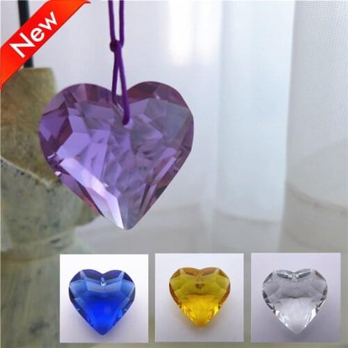 30/45 mm heart shape crystal pendant chandelier lamp curtain DIY findings accessories glass hanging drop big size bead clear k9