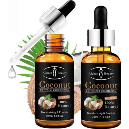 30ml Face Serum Coconut Milk Brightening Skin Tone Whitening Multifunctional Facial Moisturizing Anti Freckle Essence Skin Care