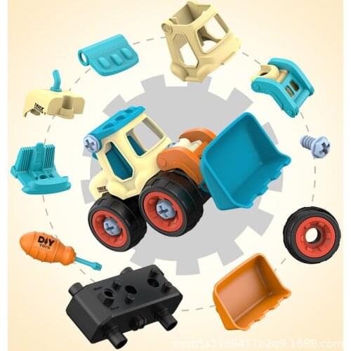 Disassembly Engineering Vehicle Childrens Toy Boy DIY Nut Assembly Disassembly Simulation Sliding Mining Car Model