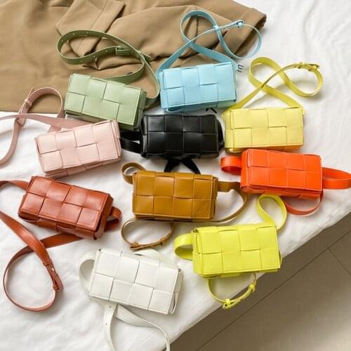 ABAY Women Shoulder Bag Women Woven Flap Adjustable One Shoulder Messenger Bag Female Simple Fashion Handbag Coin Purse