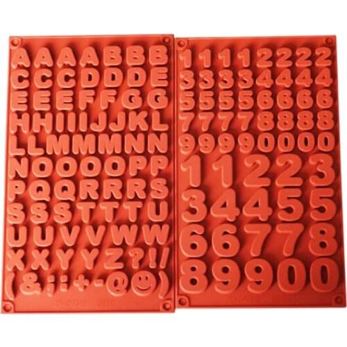 Large Silicone Letter Mold And Chocolate Form Alphabet Number Moulds Diy Candy Jelly Fondant Handmade Cake Decorating Tools