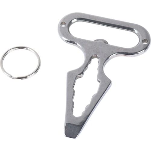 Stainless Steel Keyrings EDC Multi Function Tool Keychains With Wrench Bottle Opener Ruler Key Chain Ring Holder