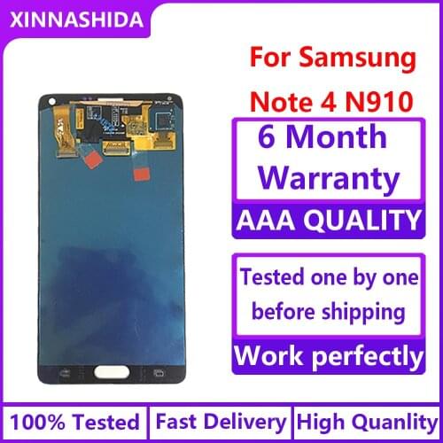 Super AMOLED LCD Display For Samsung Galaxy Note 4 N910 N910F N910C N910V LCD Display Touch Screen Digitizer Assembly