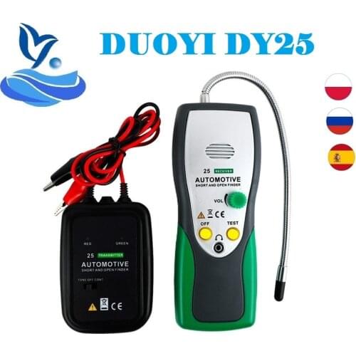 DUOYI DY25 Automotive Short&Open Circuit Finder Tester Cable Tracker Car Repair Tool Tracer Diag 2 Wire Cables Type PK EM415pro