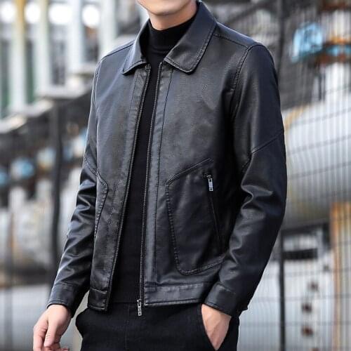 Fafallduo Men's Faux Leather Jackets