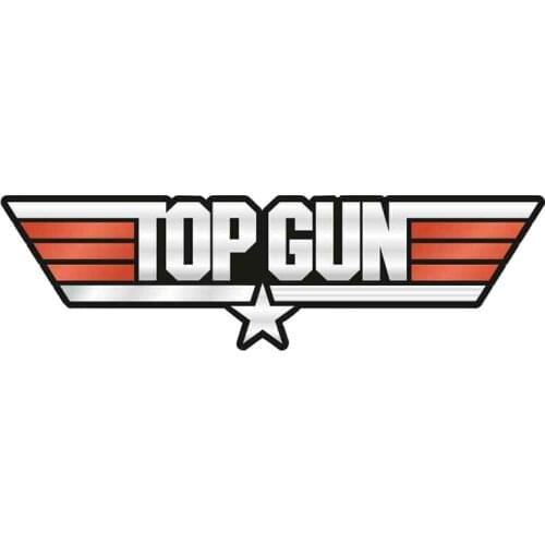 Hot Hot TOP GUN Car Sticker Funny Waterproof Vinyl Auto Decals ATV RV Laptop Car Decorative 13*4cm Vinyl