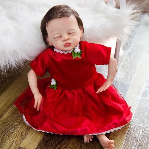 Hoomai 16 Inches Reborn Doll Silicone True To Like Baby Doll Girl Baby Toy For Kid Gift Bedtime Playmate