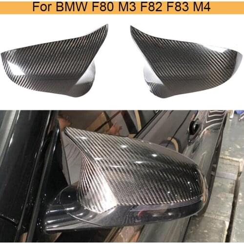 DRY Carbon Fiber Rearview Mirror Caps Covers For BMW F80 M3 F82 F83 M4 Sedan Coupe Convertible 2014-2019 Add On Side Mirror Caps