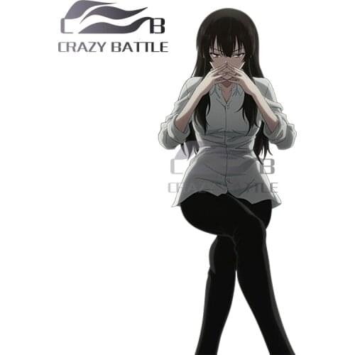 Crazy Battle 13 x 5.2cm Kujou Sakurako Motorcycle Car Stickers Vinyl Material Decal Personality Sticker Scratch-Proof Decor