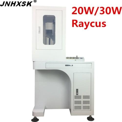 JNHXSK 20W/30W 110x110/150x150/200x200mm cabinet fiber laser marking machine Raycus laser source for stainless steel CNC CO2