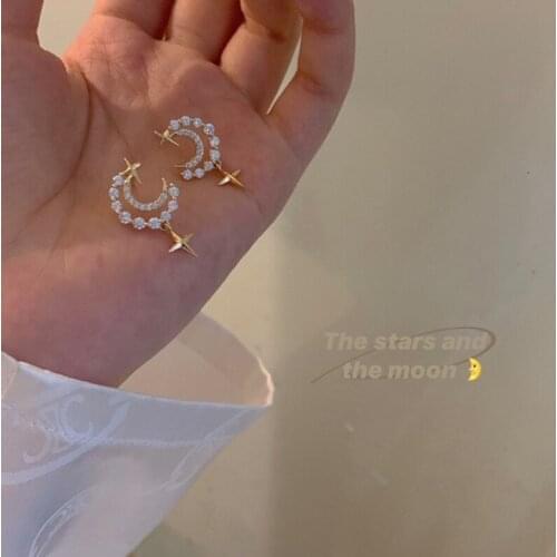 Summer small fresh and simple star pendant earrings fashion casual party banquet earrings for girls holiday gift jewelry