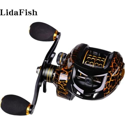 LIDAFISH 2021 New 209g Baitcasting Fishing Reel Left Right Hand 7.2:1 Gear ratio 4+1 Ball Bearings Fishing Wheel