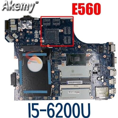 Laptop motherboard For LENOVO Thinkpad E560 I5-6200U Mainboard 01AW108 NM-A561 SR2EY DDR3