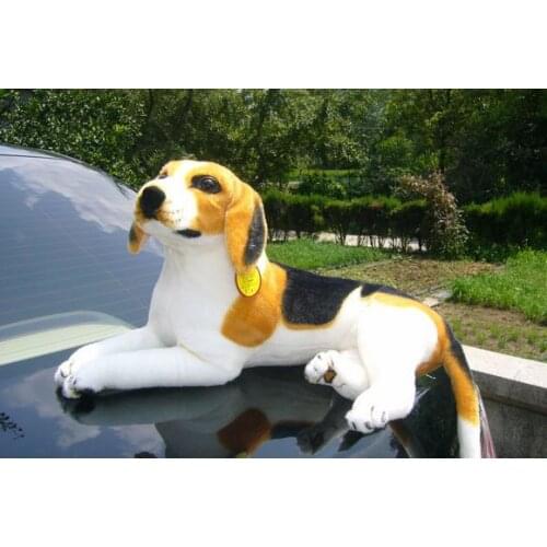Lovely plush real life beagle toy middle stuffed beagle doll gift about 60cm xf2968