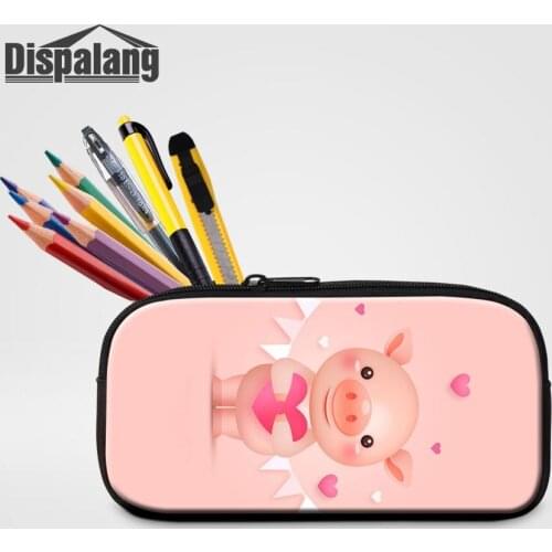 Kawaii Pen Bag Cute Pig School Pencil Case Cartoon Piggy Prints Pencil Bag Office School Supplies Kids Pencil Pouch Makeup Bag