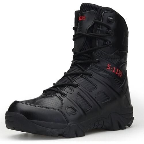Men High Quality Military Leather Boots Waterproof Special Force Tactical Desert Combat Boots Outdoor Shoes Ankle Boots Zapatos