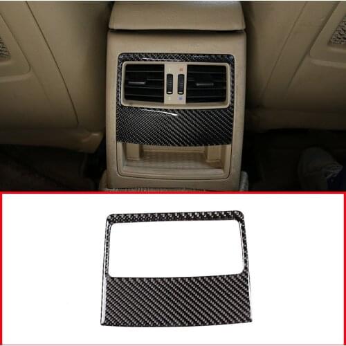 For BMW E90 E92 3 Series 2005-2012 Carbon Fiber Sticker Car Rear Row Air Conditioning Vent Frame Trim Accessories