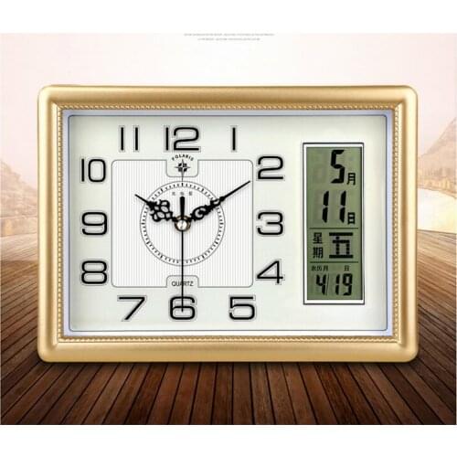 Night Light Digital Wall Clock Led Calendar Modern Silent Clock Mechanism Temperature Office Kitchen Clocks Wall Home Decor 2020
