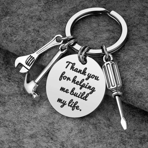 New Tools Key Chain Hammer Screwdriver Wrench Keychain Dad Tools Fathers Day Gift Jewelry Key Ring K2204