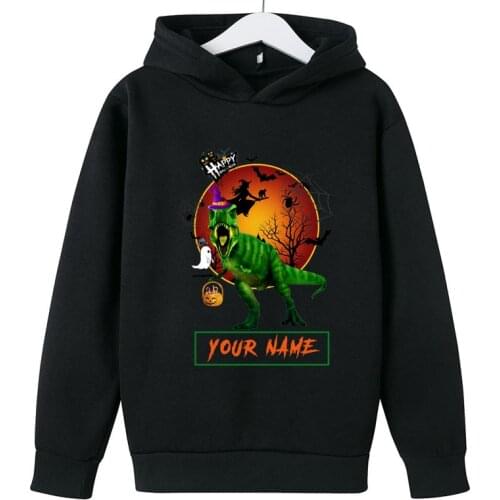 Toddler Girl Clothes Custom Fall Clothes for Toddler Girls Dinosaur Cartoon Baby Boys Hoodies Clothes Customized Custom DIY Top