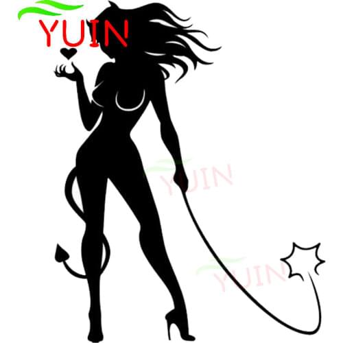Sexy Devil Girl Classic Fashion Window Glass Decoration Car Decal Personalized PVC Waterproof Sticker Color Can Be Customized
