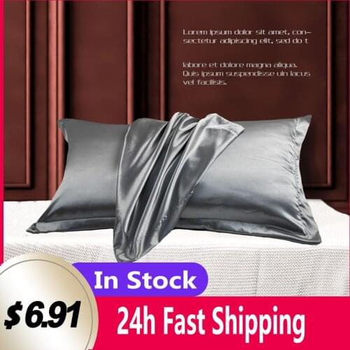 Silk pillowcase Mulberry silk pillowcase Pure color natural silk pillowcase Bedding pillowcase