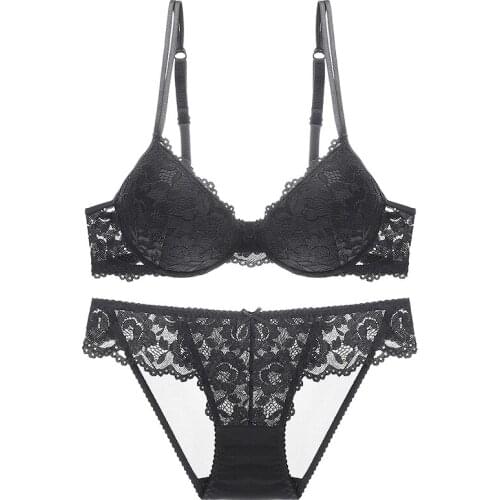 Top Sexy Underwear Set Green Bras Cotton Brassiere Women Lingerie Set Lace Embroidery Push Up Bra Panties Sets Deep V Gather