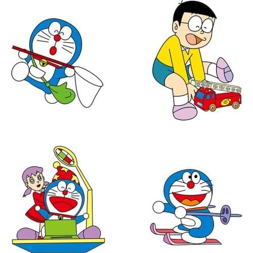Three Ratels QC436 The most complete doraemon funny Wall Decal Studyroom Home Decor car sticker laptop decoration