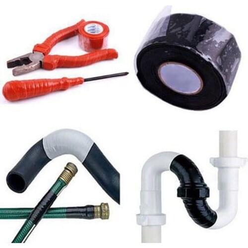 1.5M Waterproof Repair Tape Self Fusing Wire Hose Bonding Rescue Performance Silicone Tape Pipeline Seal Water Pipe Repair Tape