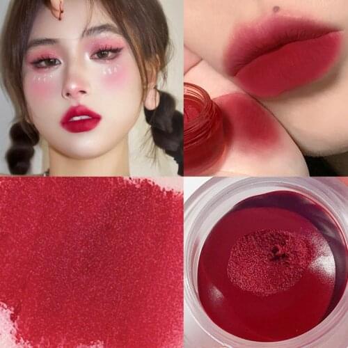 Waterproof Matte Lip Mud Lipstick 4 Colors Long Lasting Blush Palette Long Lasting Natural Non-Fading Lipsticks Lip Makeup