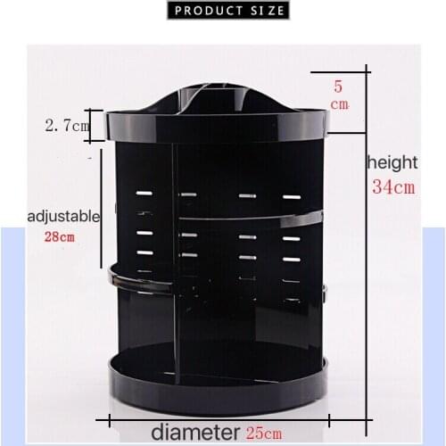 Rotating Cosmetic Storage Box Table Jewelry Desktop Makeup Case Organizer Skin Care Lipstick Display Holder Bathroom desktop