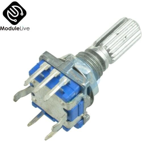 2pcs EC11 20mm 15MM 20 mm 15 mm Rotary Encoder Diy Audio Digital Potentiometer with Switch Handle EC11 Switch