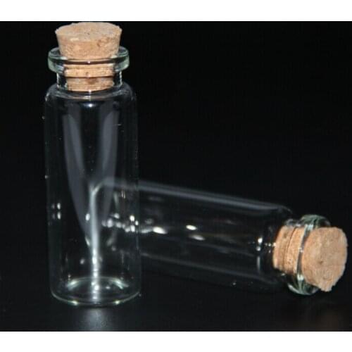 300pcs 22*60mm Glass Bottle with Cork Stopper Crafts Bottle Jars Wedding Home Decor DIY Gift Empty Jars Containers Food Bottles
