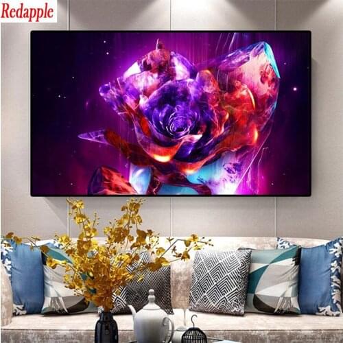Diamond Painting Abstract art, colorful roses, flowers Cross Stitch Diamond Mosaic Picture Embroidery crystal Beaded Handicraft