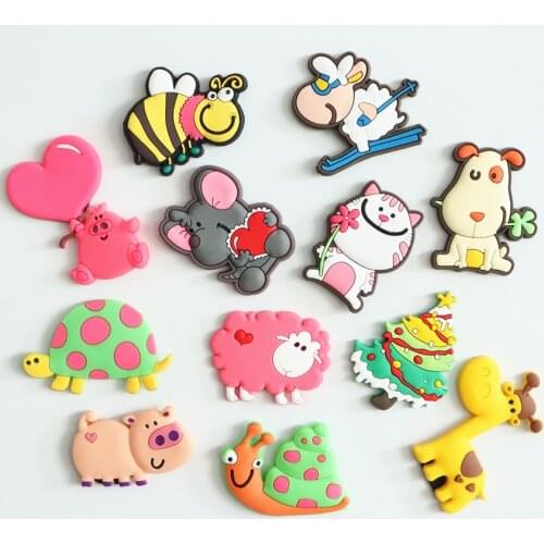 Free shipping 1pc Cute Cartoon Animal fridge magnets whiteboard sticker Silicon Gel Refrigerator Magnets Kids gift Home Decor