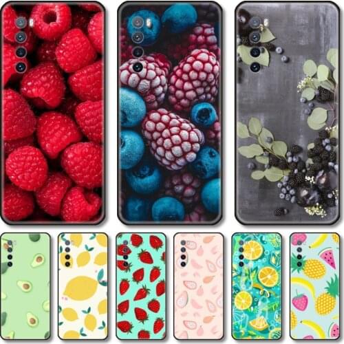 Fruit Phone Case For Huawei Nova 2 3 4 5 6 7 8 SE i E Pro Lite black cell shell