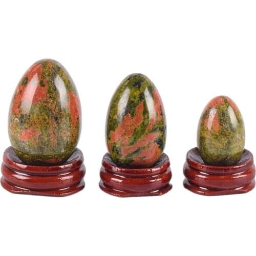 Kegel Exercise Tools 3 pcs Yoni Egg Set Unakite Eggs Natural Stone Crystal Quartz Ball Pelvic Floor Muscle Vagina Health Care