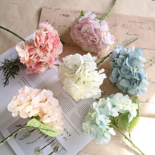 Simulation Hydrangea Bouquet Single Home Decor Hand Holding Wedding Stage Setting Display Artifiicial Wreath Fake Branch