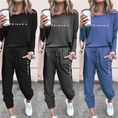 Spring Autumn Womens Tracksuit 2 Pieces Suits Vetement Femme Casual Long Sleeve Sweatshirts+Sweatpants Female Polerones De Mujer