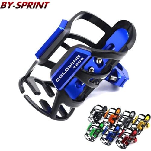 Logo Goldwing1800 New Motorcycle Accessories CNC Drink Cup Stand Water Cup Holder Crash Bar Water Bottle For Honda GOLDWING 1800