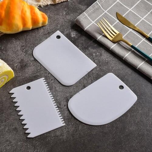 Dough Cake Cutter Slicer Spatula for Cake Cream Scraper Cake Blade Spatula For Cake Patisserie Cake Tool 3 pcs/set