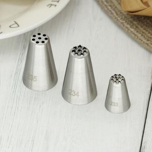 Multi-Open Piping Nozzle Icing Tip Stainless Steel Nozzles Cup Cake Decorating Cream Mouth For Grass Mont Blans Cupcake