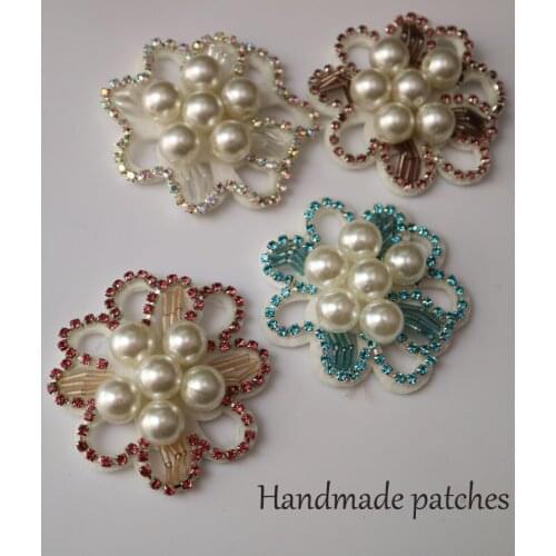 Fashion DIY flower beaded Patches for clothing Embroidery Sequin sew on fruit patches for bags decorative parches applique