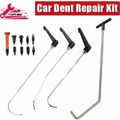 Paintless Set with Rods Hook Car Auto Body Dent Removal of Rods Hooks, Handtools and Accessories of Dents and Door Ding
